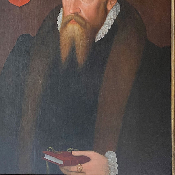 English School Oil on Board Painting, Portrait of Thomas Searle, Alderman of London