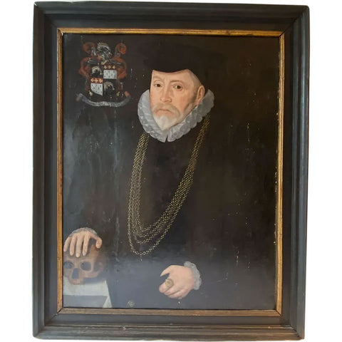 HIERONIMO CUSTODIS Oil on Panel Painting, Portrait of Martin James of Smarden