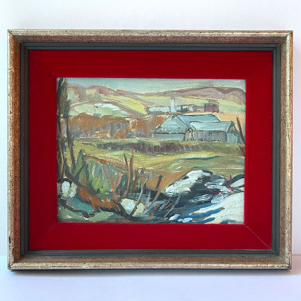 DONALD I. HARPER Oil on Artist Board Painting, Rural Landscape