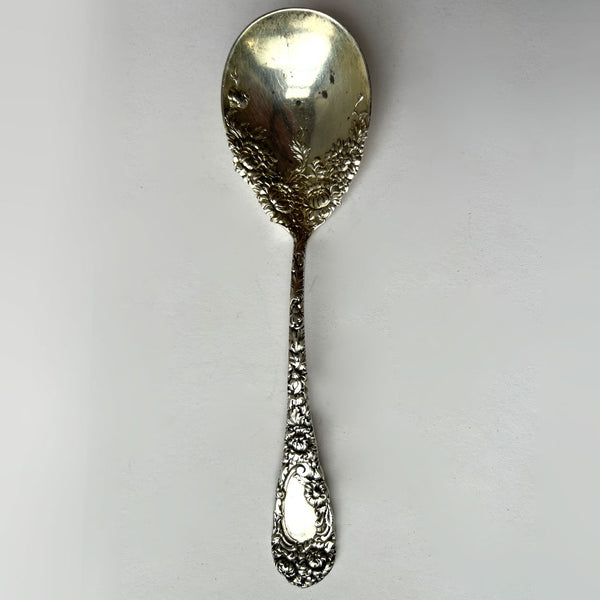 American William B. Durgin Sterling Silver Chrysanthemum Jelly Spoon