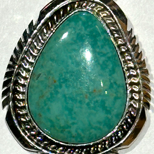 Native American ELOISE KEE Navajo Sterling Silver and Turquoise Necklace Pendant