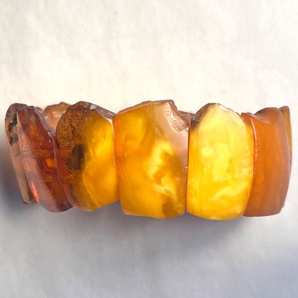 Vintage Natural Baltic Amber Cuff Bracelet