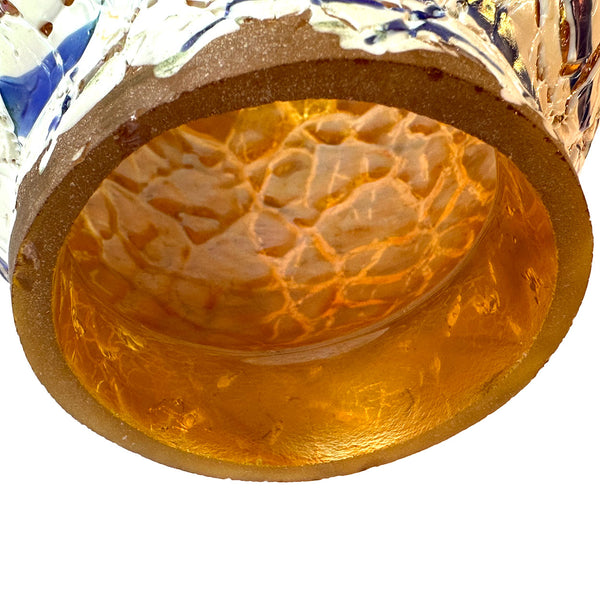 American Durand Art Glass Moorish Crackle Torchiere Lamp Shade