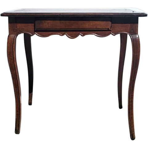French Provincial Louis XV Period Walnut Side Table