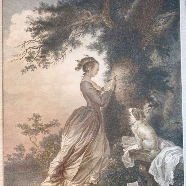 NICOLAS DE LAUNAY after Jean-Honore Fragonard Etching, Le Chiffre d'Amour