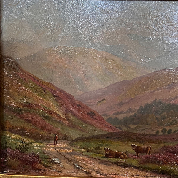 EDGAR LONGSTAFFE Oil on Canvas Painting, Moore's Co., Glenmalure, Ireland