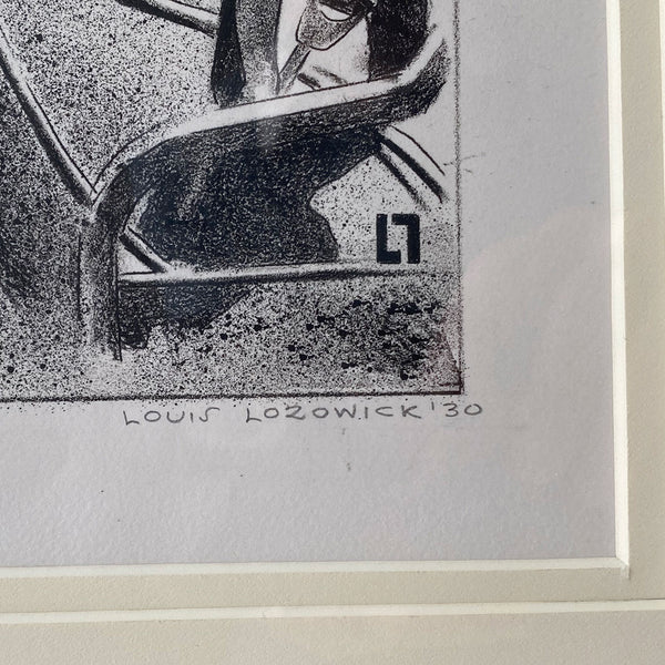 LOUIS LOZOWICK Lithograph on Paper, Rock Bottom