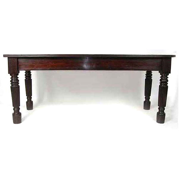 Large Anglo Indian Rosewood Rectangular Dining Table / Desk