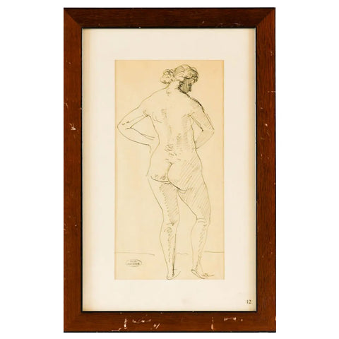 ANDRE DERAIN Ink on Paper Drawing, Femme nue de Dos