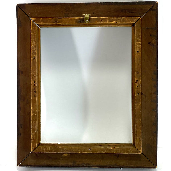 Small American Eastlake Walnut Framed and Gilt Liner Wall Mirror