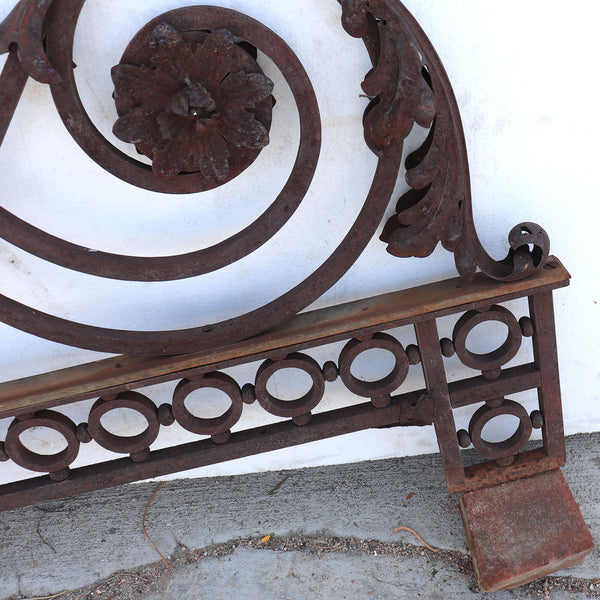 Pair of Large French Louis XIV Style Forged Iron Architectural Brackets