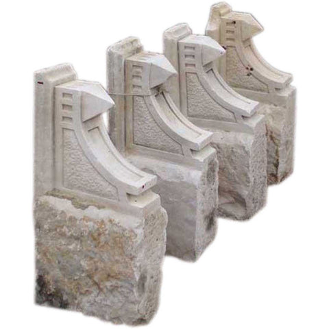 Set of Four American Limestone Architectural Brackets