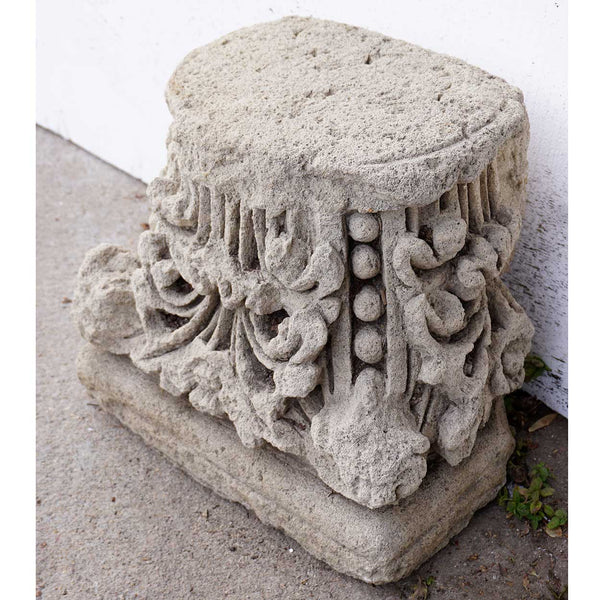 English Limestone Architectural Pillar Top / Column Capital