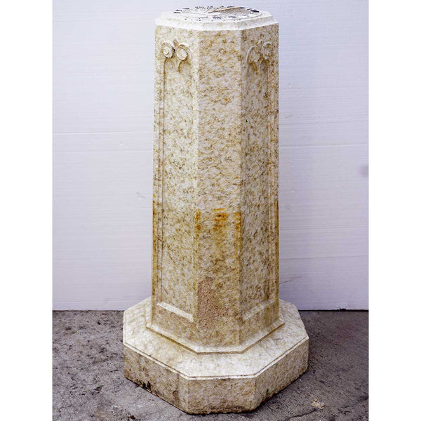 American Glazed Terracotta Garden Sundial Pedestal