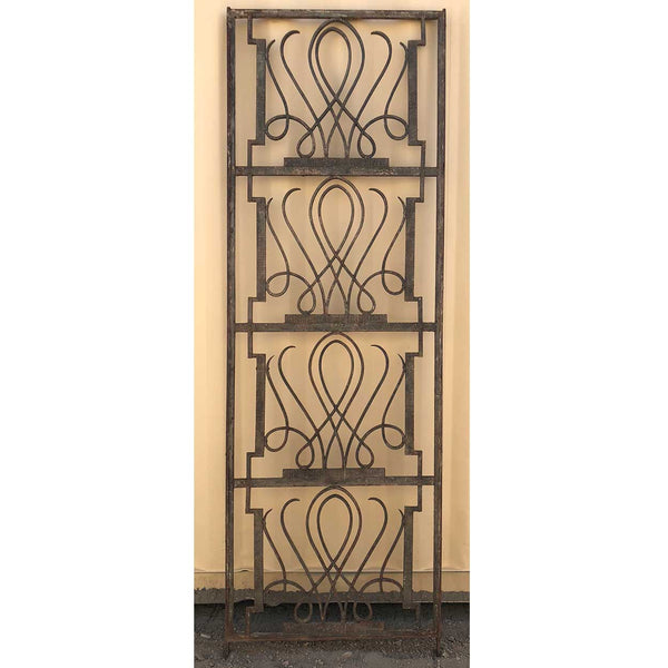 French Art Deco Edgar Brandt Style Wrought Iron (Fer Forge) Panel