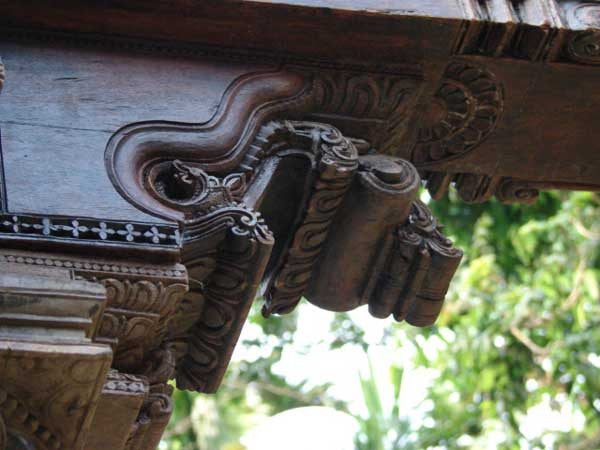 Indian Haveli Teak Colonnaded Architectural Veranda Porch