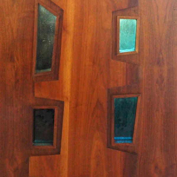 Rare American EDGAR BRITTON Mid Century Modern Walnut Door and Surround