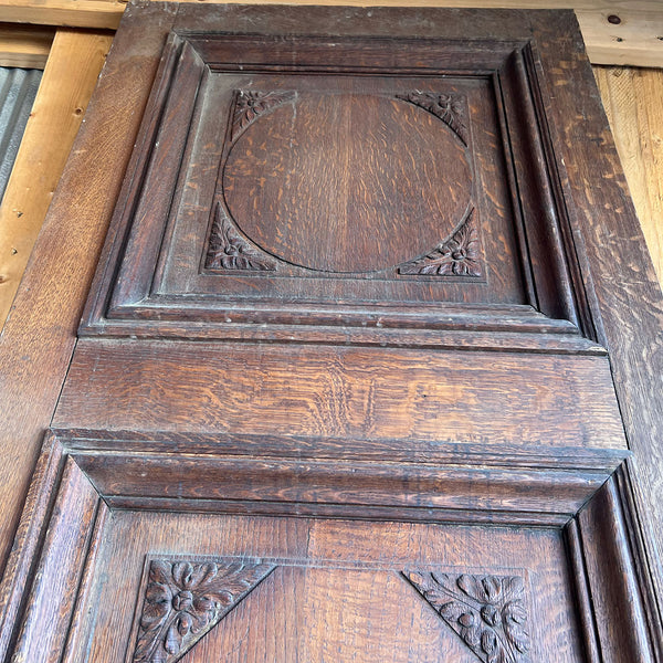 Large French Oak Panelled Double Door