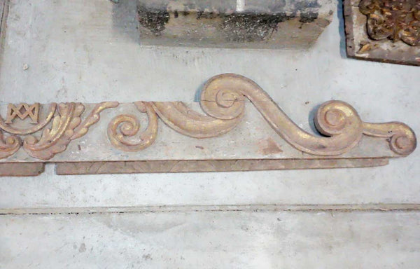 Long Indo-Portuguese Baroque Painted Teak Architectural Altar Panel