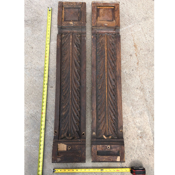 Pair of Large American Victorian Oak Architectural Brackets
