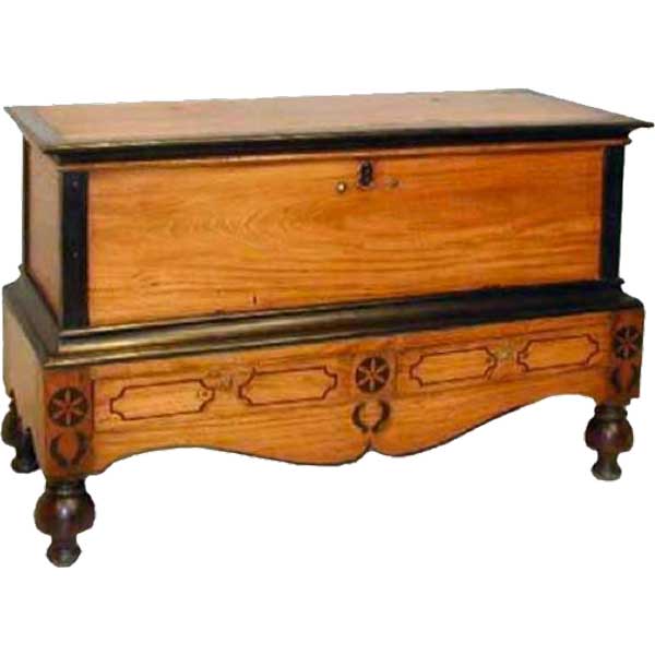Dutch Colonial Satinwood and Ebony Blanket Chest