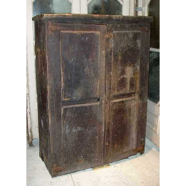 Early Portuguese 17th Century Iron Mounted Chestnut Cupboard