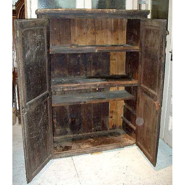 Early Portuguese 17th Century Iron Mounted Chestnut Cupboard
