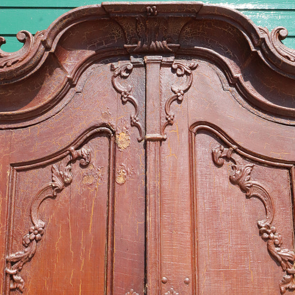 North German Rococo Painted Oak Corner Cabinet