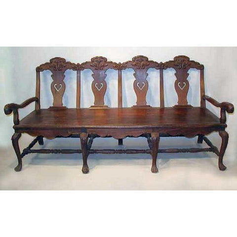 Indo-Portuguese Queen Anne Rosewood Settee