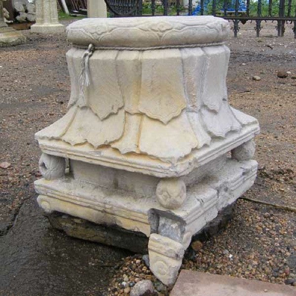 Pair of Chinese Qing Shanxi Province Stone Architectural Pillar Capitals