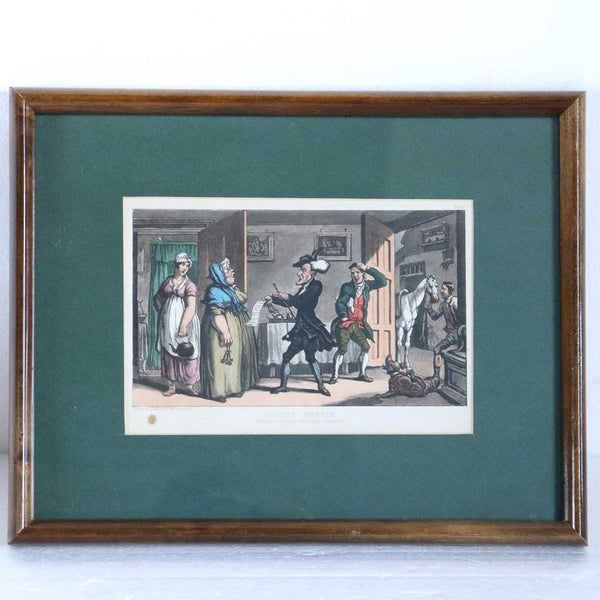 THOMAS ROWLANDSON Colored Etching and Aquatint, Dr. Syntax Disputing his Bill with the Landlady
