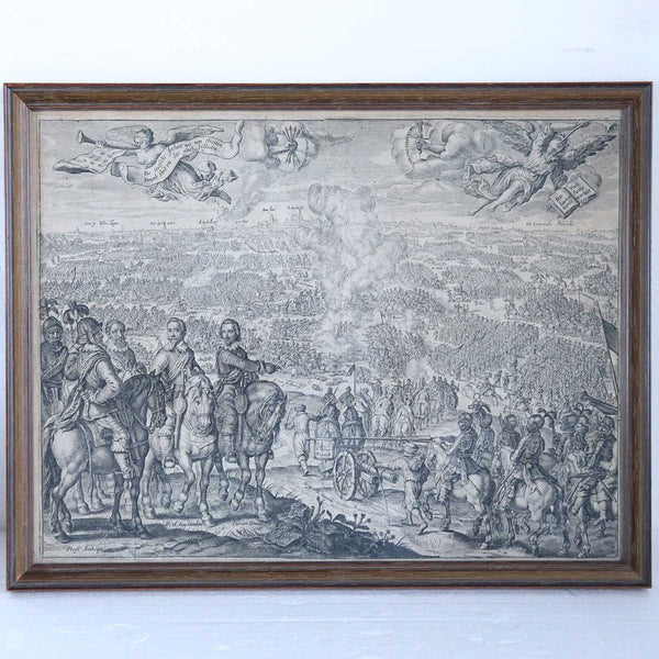 German Copper Engraving, Gustavus Adolphus at the Battle of Breitenfeld