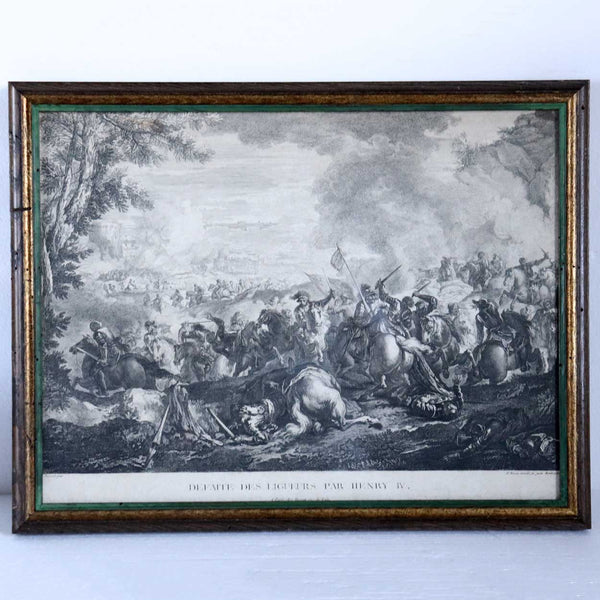 CHARLES PARROCEL Engraving, Defeat of the Forces by Henry IV