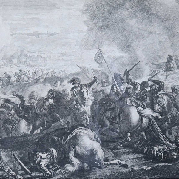 CHARLES PARROCEL Engraving, Defeat of the Forces by Henry IV