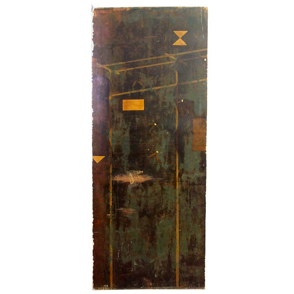 11 German Art Deco Walnut and Pine Painted Architectural Wall Panels