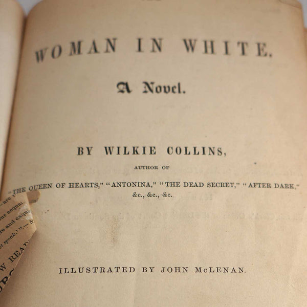 Victorian Leather Bound Book: Woman in White by William Wilkie Collins