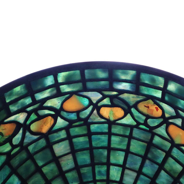 Reproduction American Tiffany Studios Leaded Glass Acorn Lamp Shade