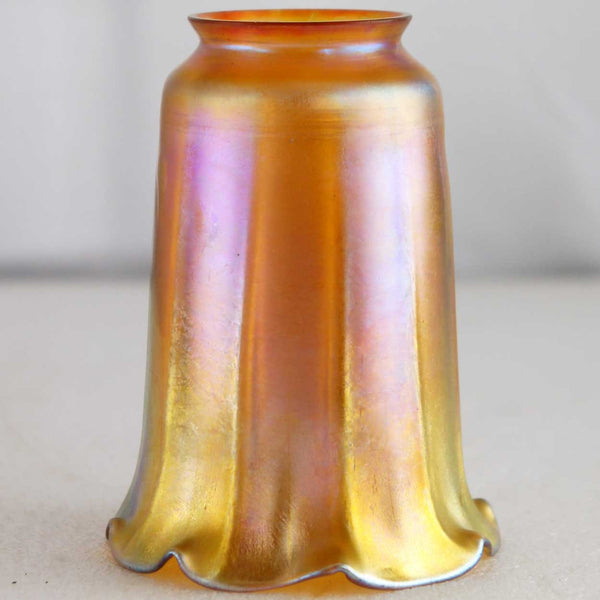American Tiffany Studios Art Nouveau Glass Gold Favrile Lamp Shade