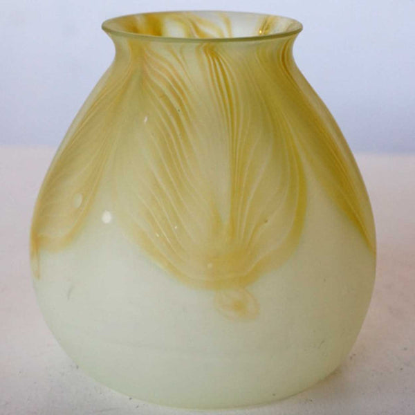American Tiffany Studios LCT Satin Glass Pale Yellow Lamp Shade