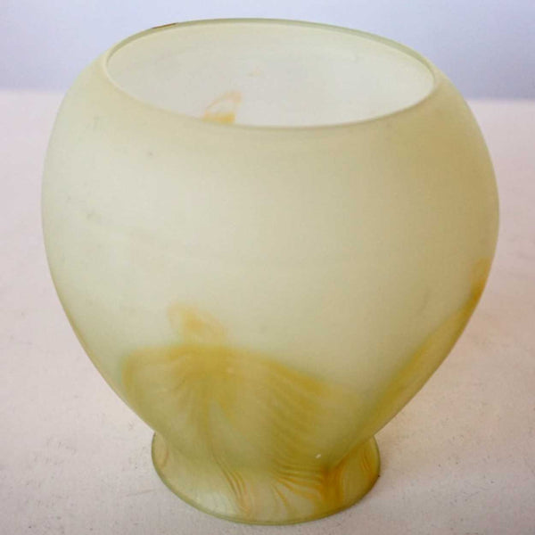 American Tiffany Studios LCT Satin Glass Pale Yellow Lamp Shade