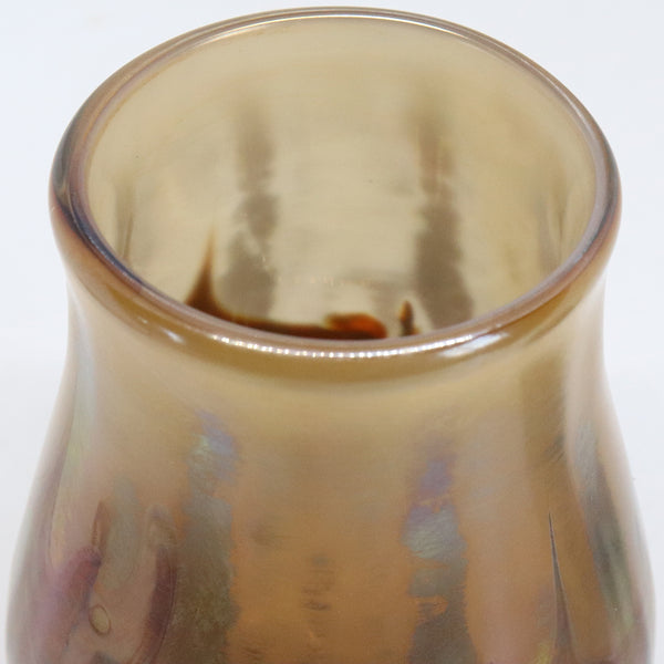 American Tiffany Studios Art Nouveau Iridescent Reactive Glass Cabinet Vase