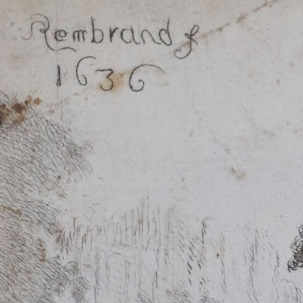 FERDINAND BOL Etching on Paper, Die Nagelschneiderin after Rembrandt
