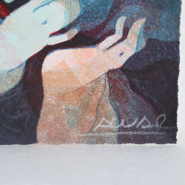 ALVAR SUNOL Modernist Lithograph on Embossed Paper,  472/500