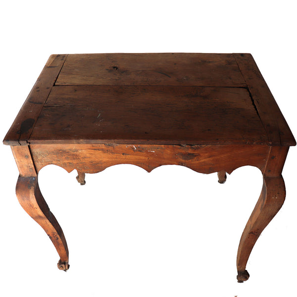 French Provincial Louis XV Oak Cabriole Leg Side Table