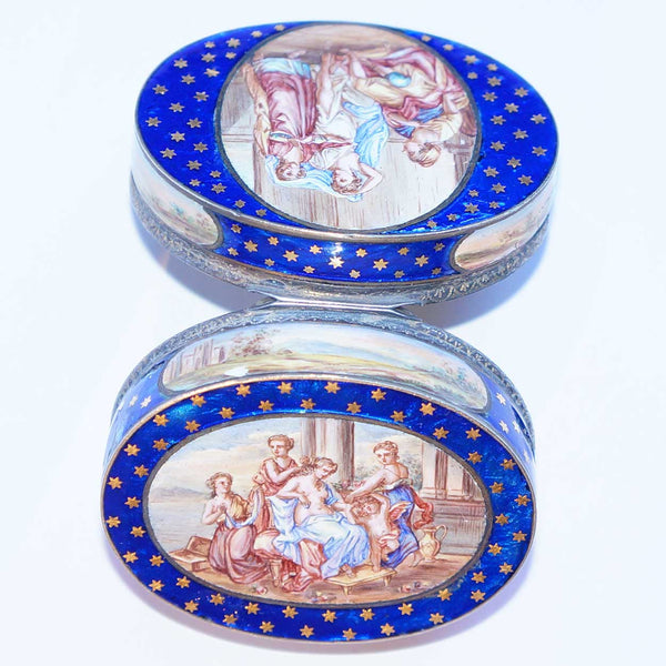 French Louis XVI Gilt Silver and Enamel Snuff Box