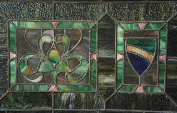 American Duffner and Kimberly Stained and Leaded Glass Sunset Triptych Window