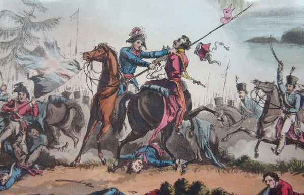 WILLIAM HEATH Aquatint Print on Paper Napoleonic Military Battle Scene