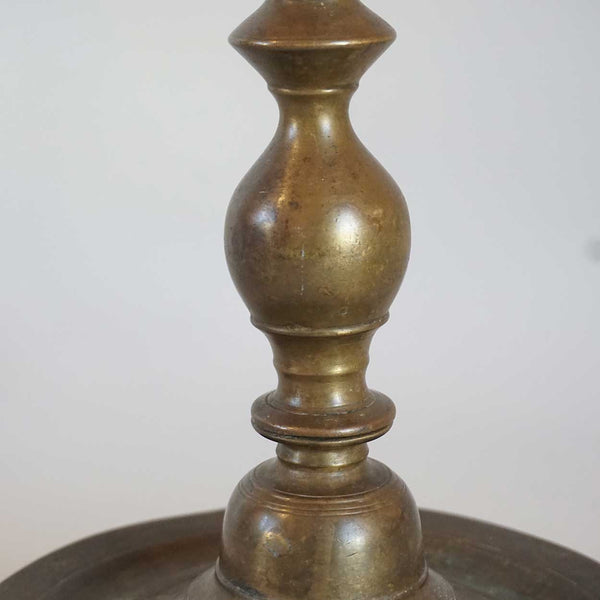 Tall South Indian Brass Diya Oil Lamp