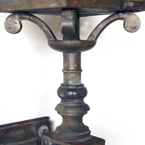 English Victorian Bronze Exterior Bracket Wall Lantern