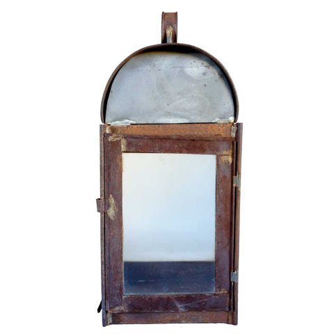 Anglo Indian Toleware and Glass Dome Top Tabletop/Wall Lantern